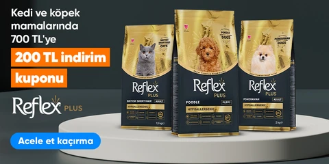 Reflex Plus Markalı Irk Mamalarında 600 TL'ye 200 TL Kupon İndirimi
