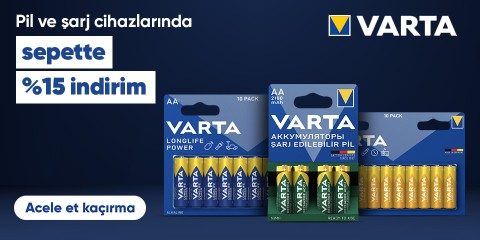 Varta Pil Ve Şarj Cihazlarında Sepette %15 İndirim