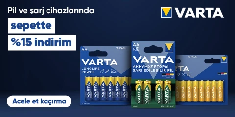 Varta Pil Ve Şarj Cihazlarında Sepette %15 İndirim