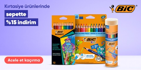 Bic Markalı Ürünlerde Sepette %15 İndirim