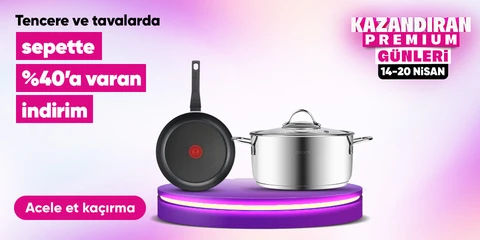 Tencere ve Tavalarda Sepette %40'a Varan İndirim
