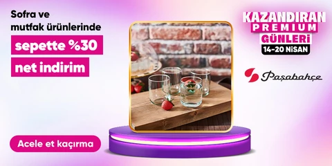 Paşabahçe Ürünlerinde Sepette %30 net İndirim