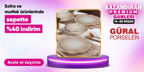 Güral Porselen Ürünlerinde Sepette %40 net İndirim