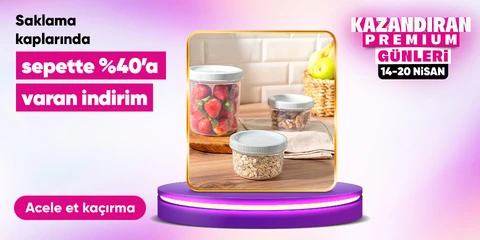 Saklama Kaplarında Sepette %40'a Varan İndirim