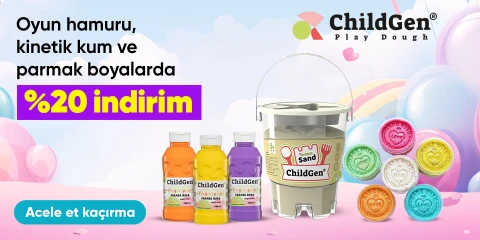 ChildGen Play Dough Oyun Hamuru, Kinetik Kum ve Parmak Boyalarda %15 İndirim!