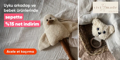 vivimade Uyku Arkadaşı ve Bebek Ürünlerinde Sepette Net %15 İndirim