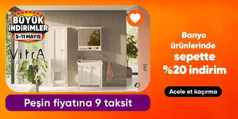 VitrA Banyo  Ürünlerde Sepette %20 İndirim