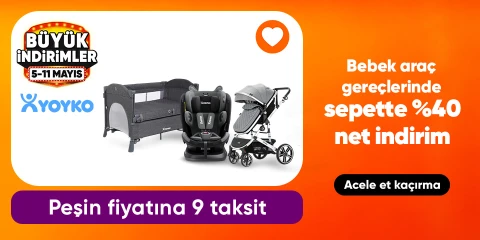 Yoyko Bebek Araç Gereçlerinde Sepette Net %40 İndirim