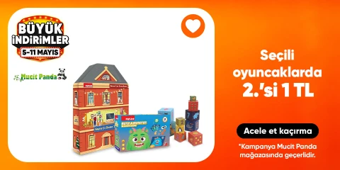 Mucit Panda Mağazasında Seçili Oyuncaklarda 2.si 1 TL