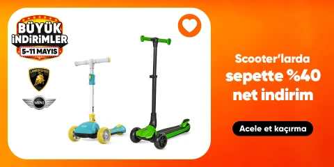 Lamborghini & Mini Cooper Markalı Scooterlarda Sepette Net %40 İndirim