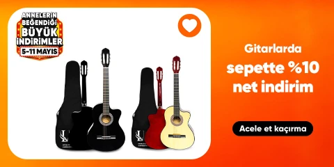 Gitarlarda sepette %10 net indirim