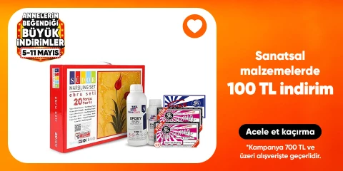Sanatsal malzemelerde 100 TL indirim