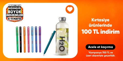 Kırtasiye ürünlerinde 100 TL indirim