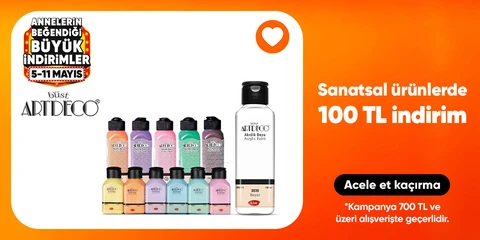 Sanatsal ürünlerde 100 TL indirim