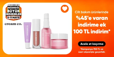 Cilt bakım ürünlerinde %45'e varan indirime ek 100 TL indirim*