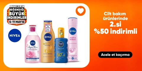 Cilt bakım ürünlerinde 2.si %50 indirimli