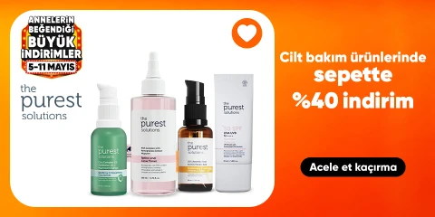 Cilt bakım ürünlerinde sepette %40 indirim