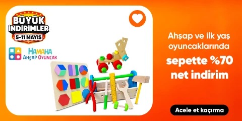 Hamaha Ahşap ve İlk Yaş Oyuncaklarında Sepette Net %70 İndirim