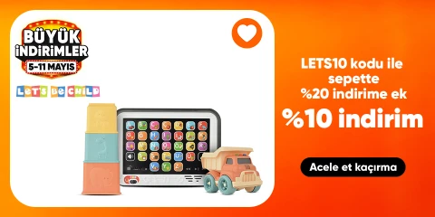 Let's be child Markalı Oyuncaklarda LETS10 Kodu ile %20 İndirime Ek %10 İndirim