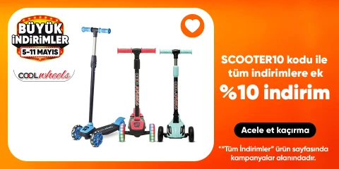 SCOOTER10 kodu ile scooterlarda tüm indirimlere ek %10 indirim