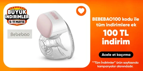 BEBEBAO100 Kodu ile Bebebao Anne Bebek Ürünlerinde Tüm İndirimlere Ek 100 TL İndirim