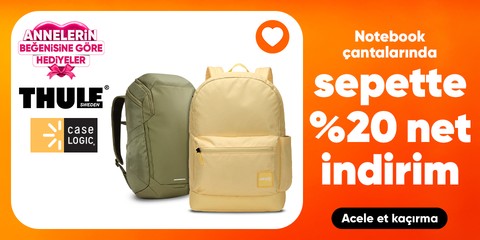 Thule ve Case Logic Notebook Çantalarında Sepette %20 İndirim