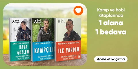Kamp ve hobi kitaplarında 1 alana 1 bedava