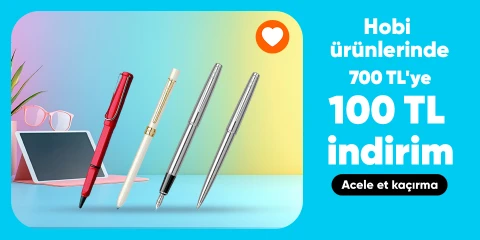Hobi ürünlerinde  700 TL'ye 100 TL indirim