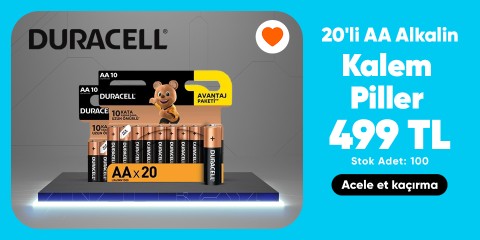 20'li  AA Alkalin   Kalem Piller 499 TL