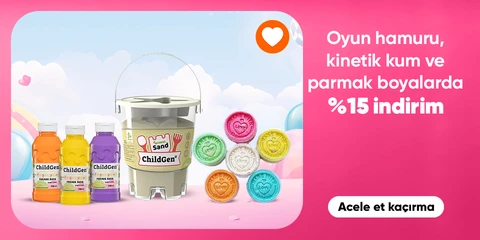 ChildGen Play Dough Oyun Hamuru, Kinetik Kum ve Parmak Boyalarda %15 İndirim!