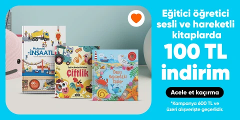 Eğitici öğretici sesli ve hareketli kitaplarda  100 TL indirim*
