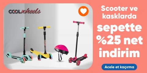 Cool Wheels Scooter ve Kasklarda Sepette Net %25 İndirim