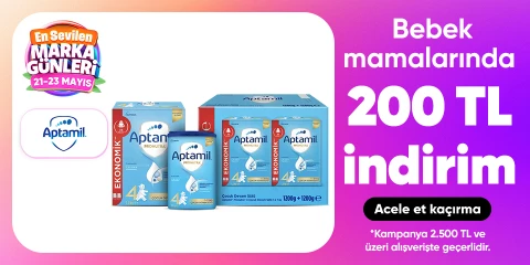 Aptamil Bebek Mamalarında 2500 TL Üzeri 200 TL İndirim
