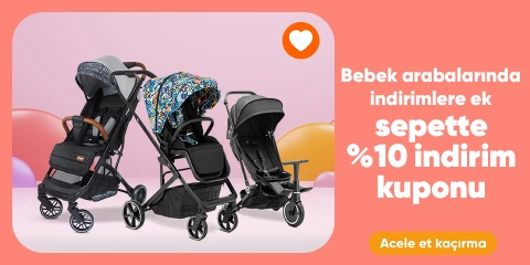 Bebek Arabalarında İndirimlere EK Sepette %10 İndirim Kuponu"