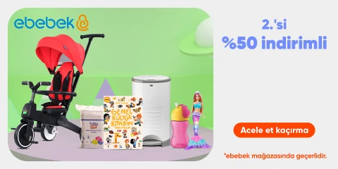 ebebek mağazasında 2.si %50 indirimli