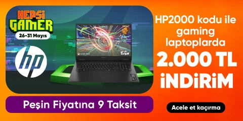 HP 2000 koduyla HP Gaming Laptoplarda 2000 TL İndirim