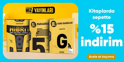 Kitaplarda  sepette %15 indirim