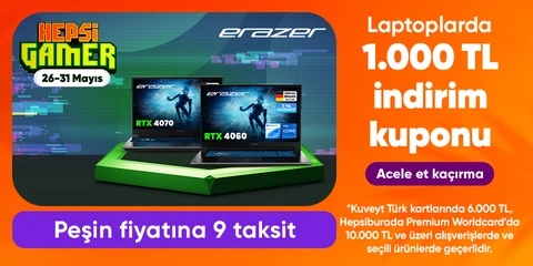 Erazer Laptoplarda 1.500 TL Kupon