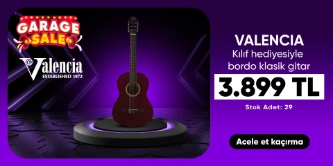 Kılıf hediyesiyle bordo klasik gitar 3.899 TL