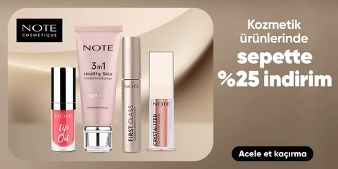 Kozmetik ürünlerinde  sepette %25 indirim