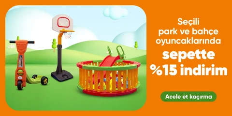 Seçili Park ve Bahçe Oyuncaklarında Sepette %15 İndirim!