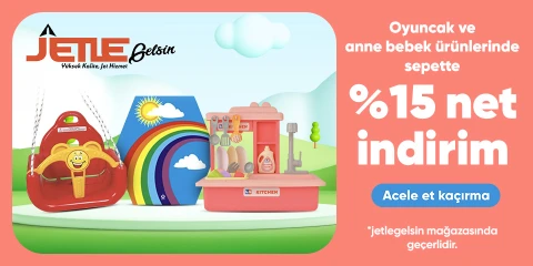 jetlegelsin Mağazası Oyuncak ve Anne Bebek Ürünlerinde Sepette Net %15 İndirim
