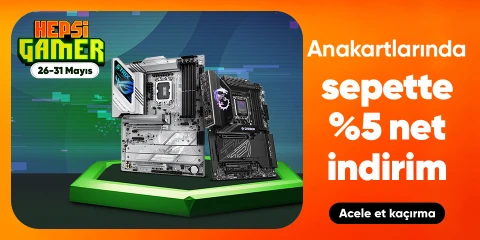 Anakartlarda Sepette %5 Net İndirim