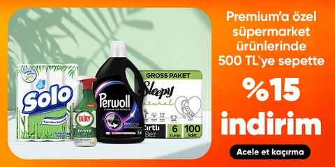 Süpermarket ürünlerinde sepette %15 indirim 