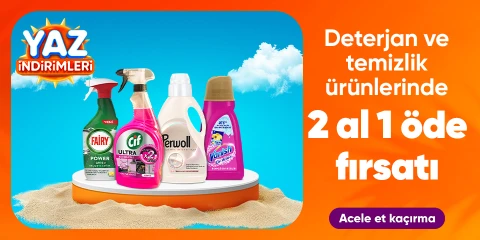 Deterjan ve temizlik ürünlerinde  2 al 1 öde fırsatı