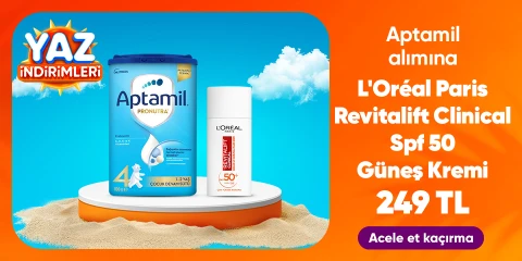 Aptamil Alımına L'Oréal Paris Revitalift Clinical Spf 50+ Günlük Yüksek Uv Korumalı Yüz Güneş Kremi 50ml 249 TL