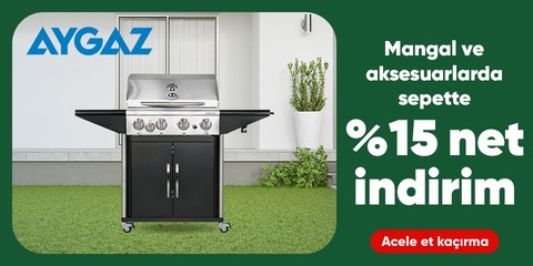 Aygaz Markalı Mangal ve Aksesuarlarda Sepette Net %15 İndirim