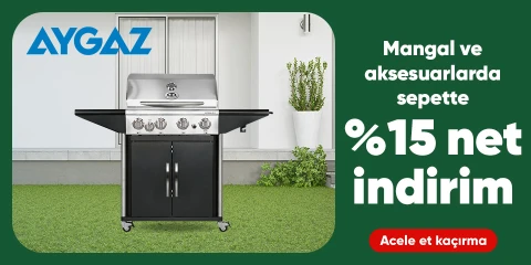 Aygaz Markalı Mangal ve Aksesuarlarda Sepette Net %15 İndirim