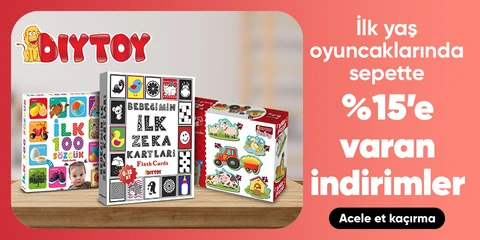Diytoy İlk Yaş Oyuncaklarında Sepette %15'e Varan İndirim