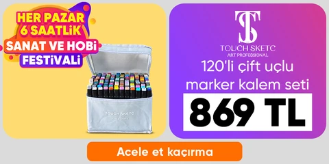 120'li çift uçlu marker kalem seti  869 TL